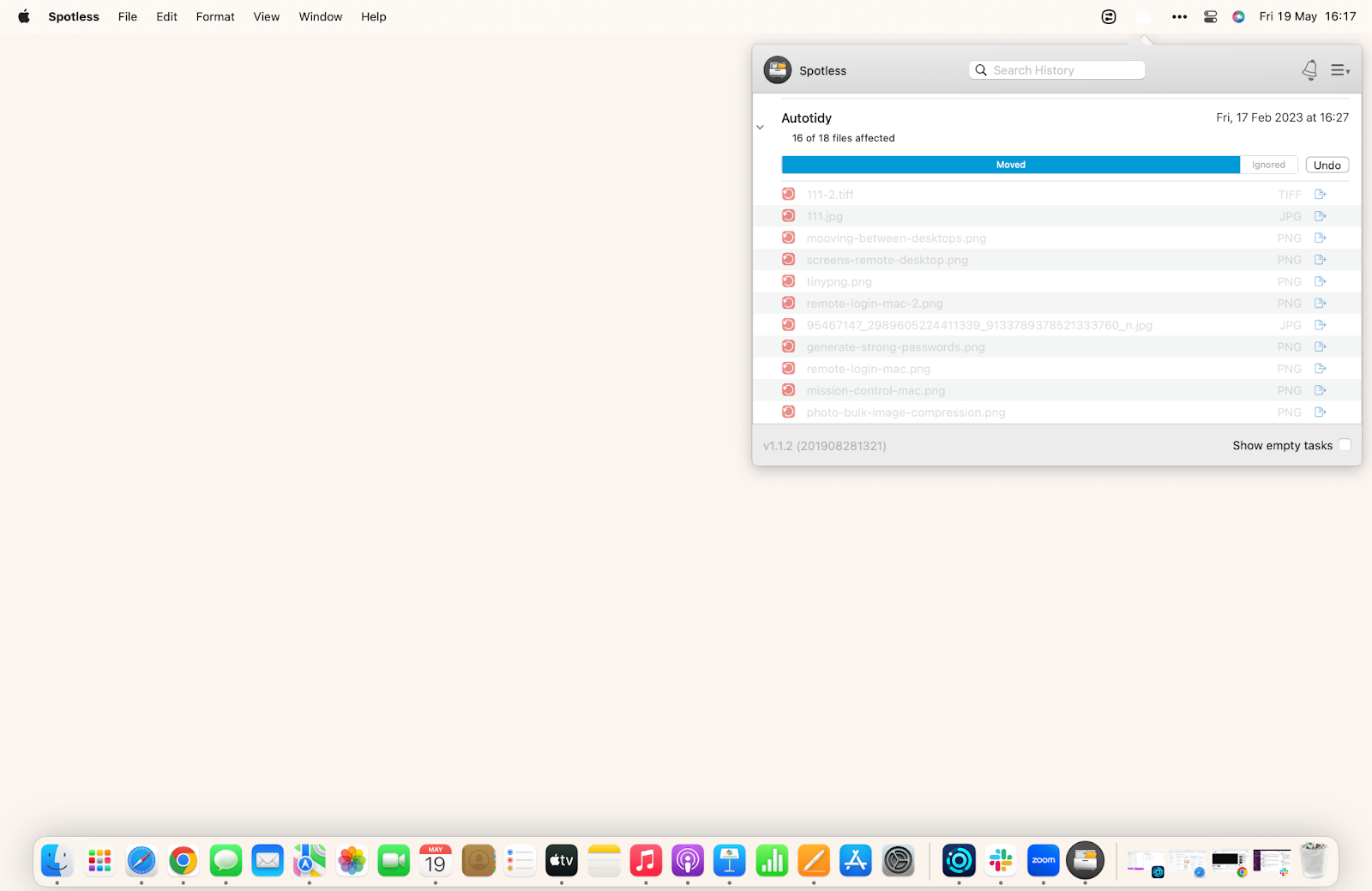 Spotless Autotidy desktop