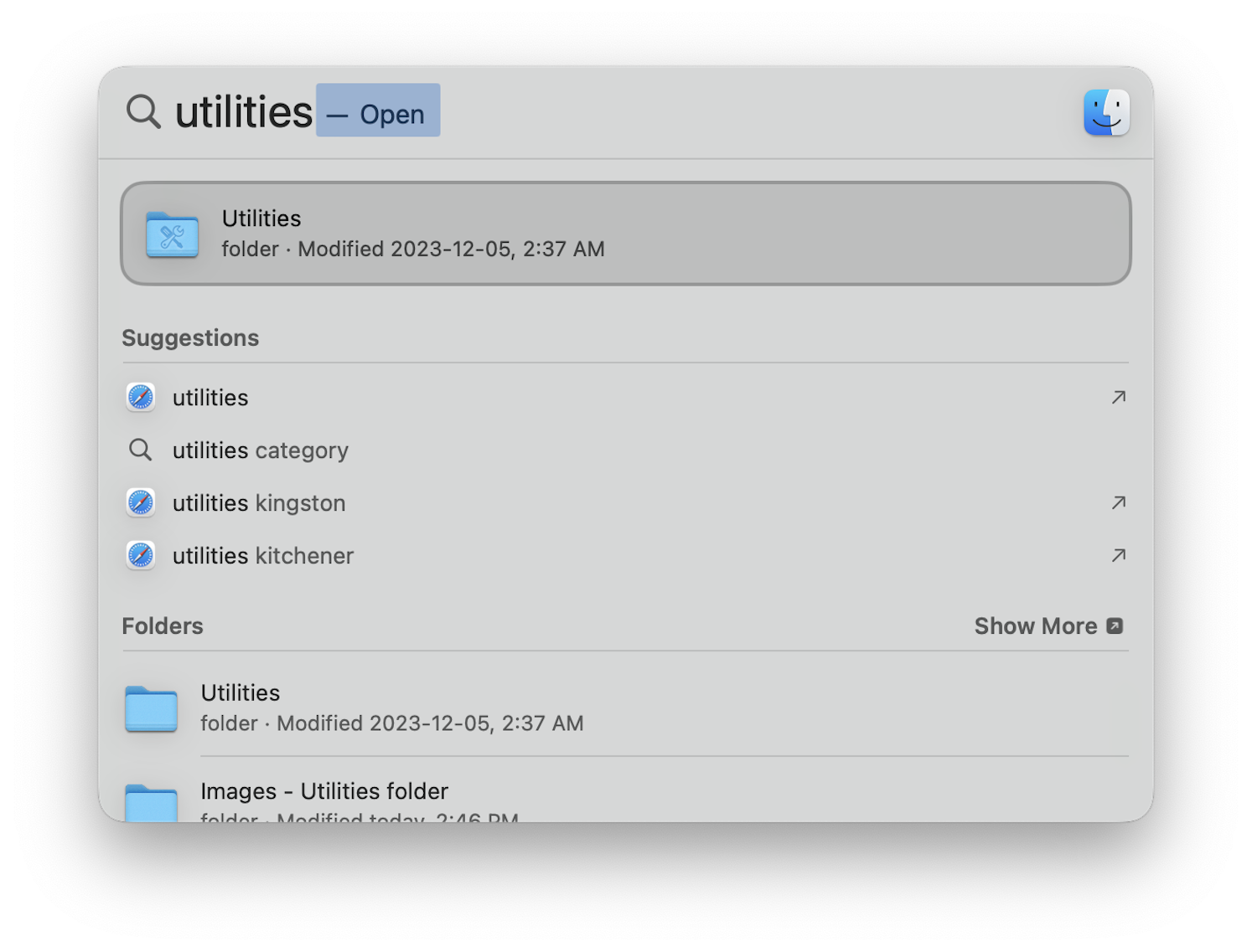 What is the Utilities folder on a Mac?