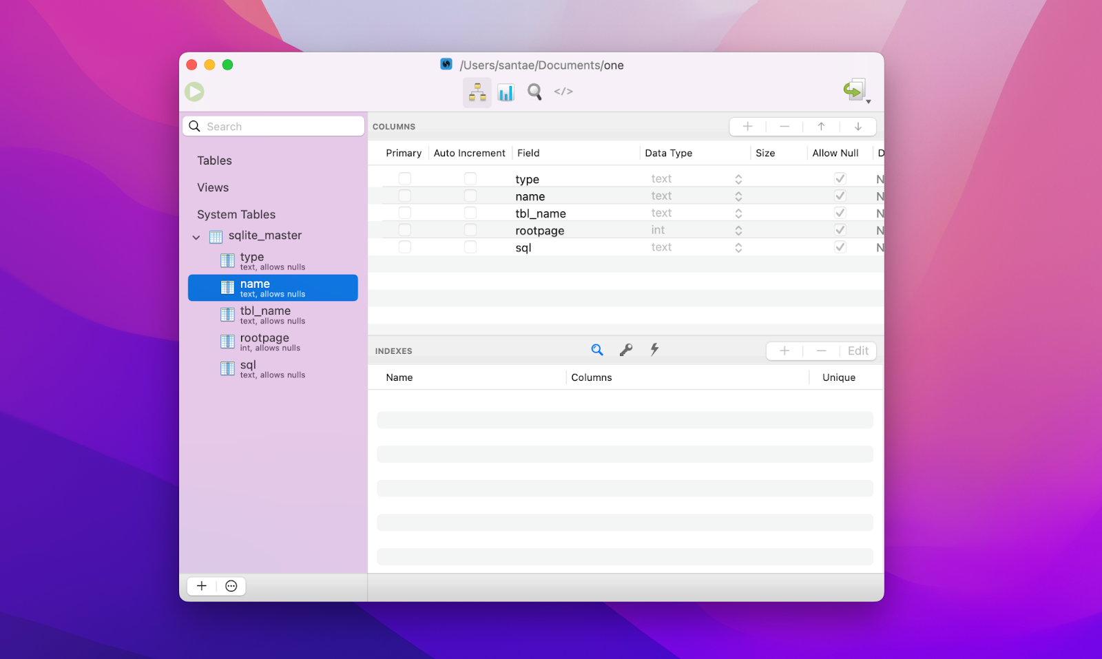 SQLPro for SQLite integrated with Versions