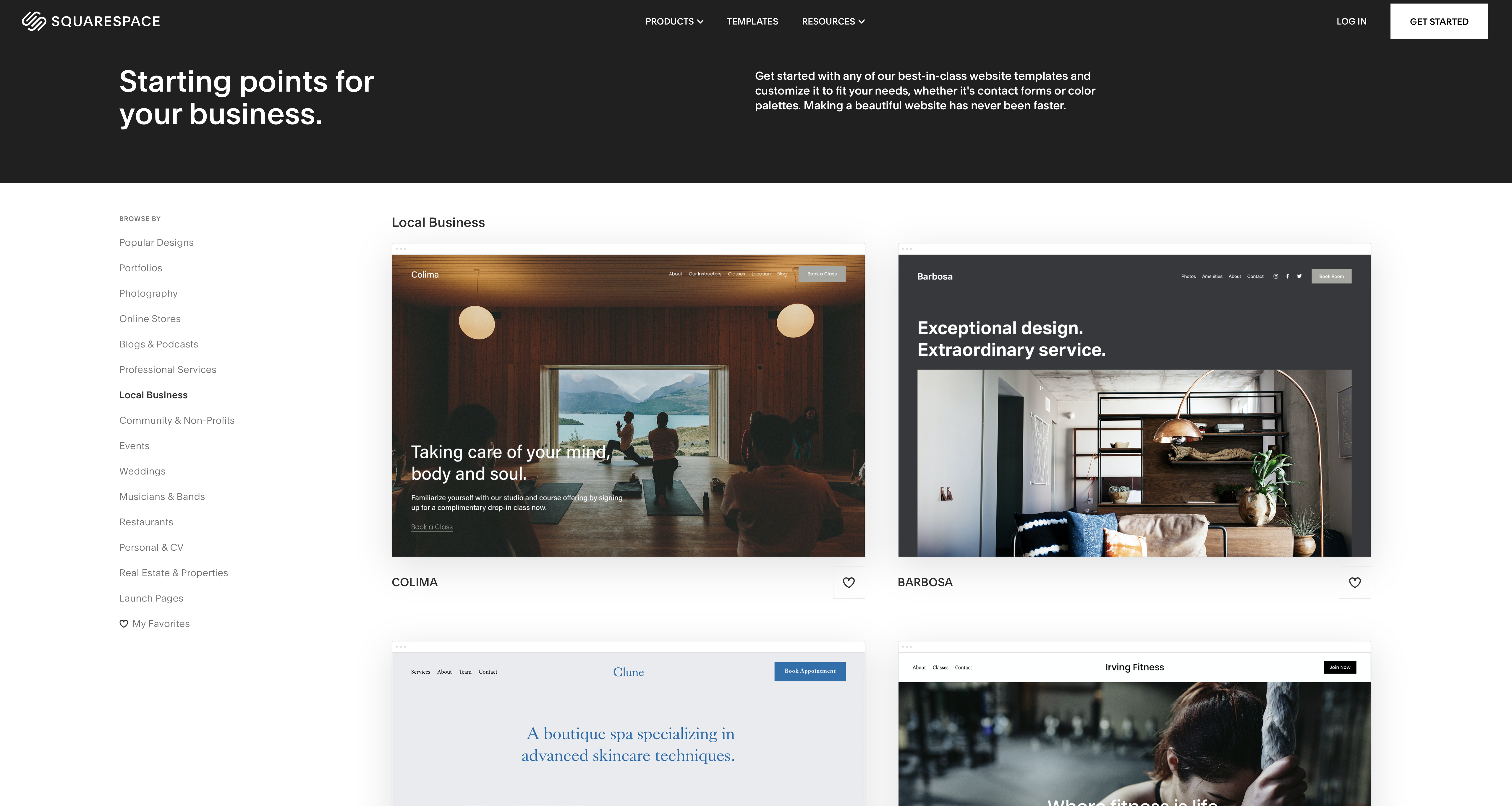 Squarespace website builder