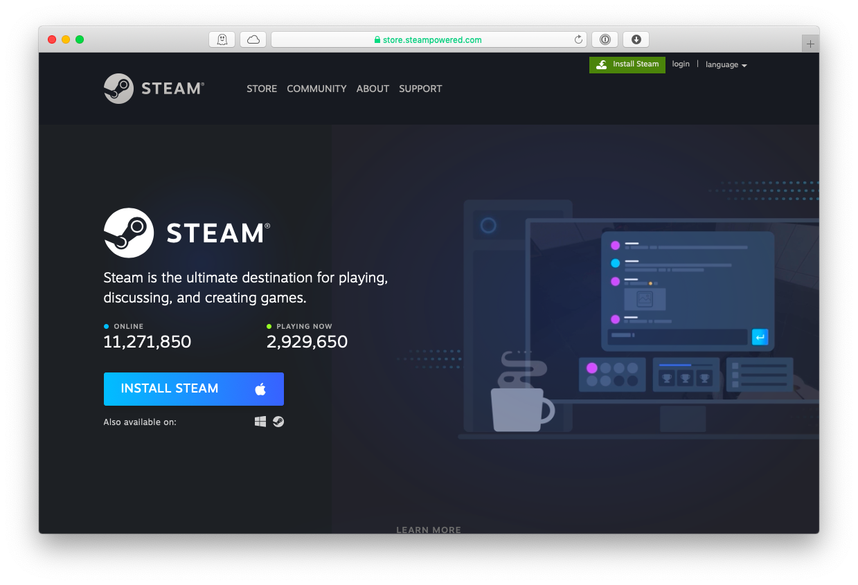 steam install mac games