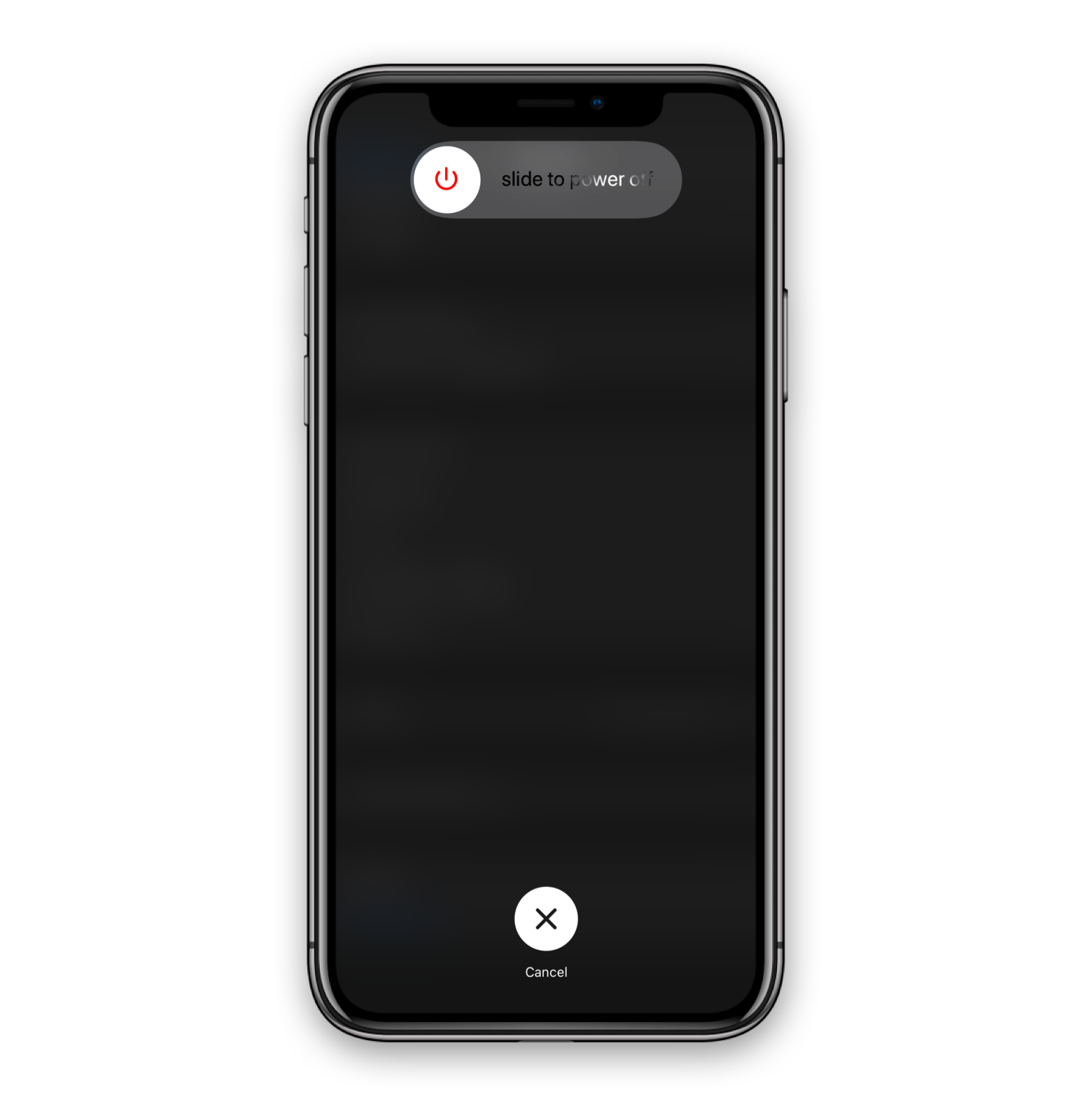 swipe to turn off iPhone