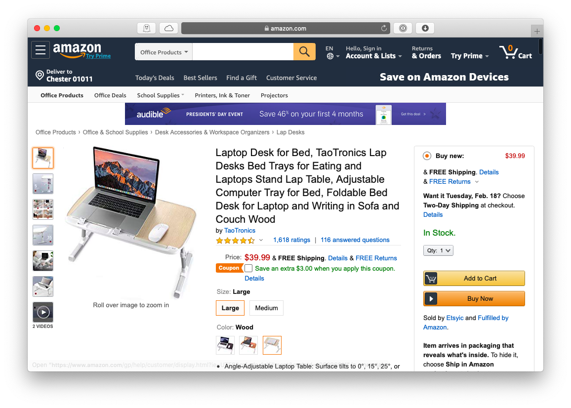 TaoTronics Apple MacBook mobile laptop stand