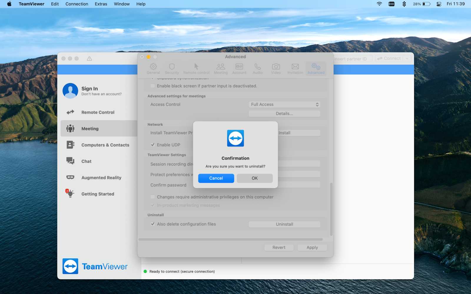 how to uninstall teamviewer files