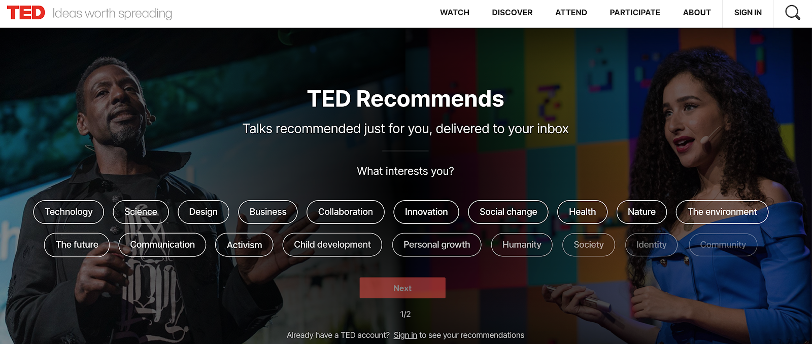 Ted, an alternative to watch inspirational video
