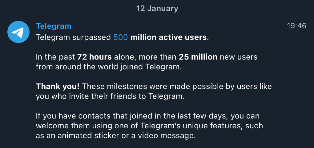 Telegram app