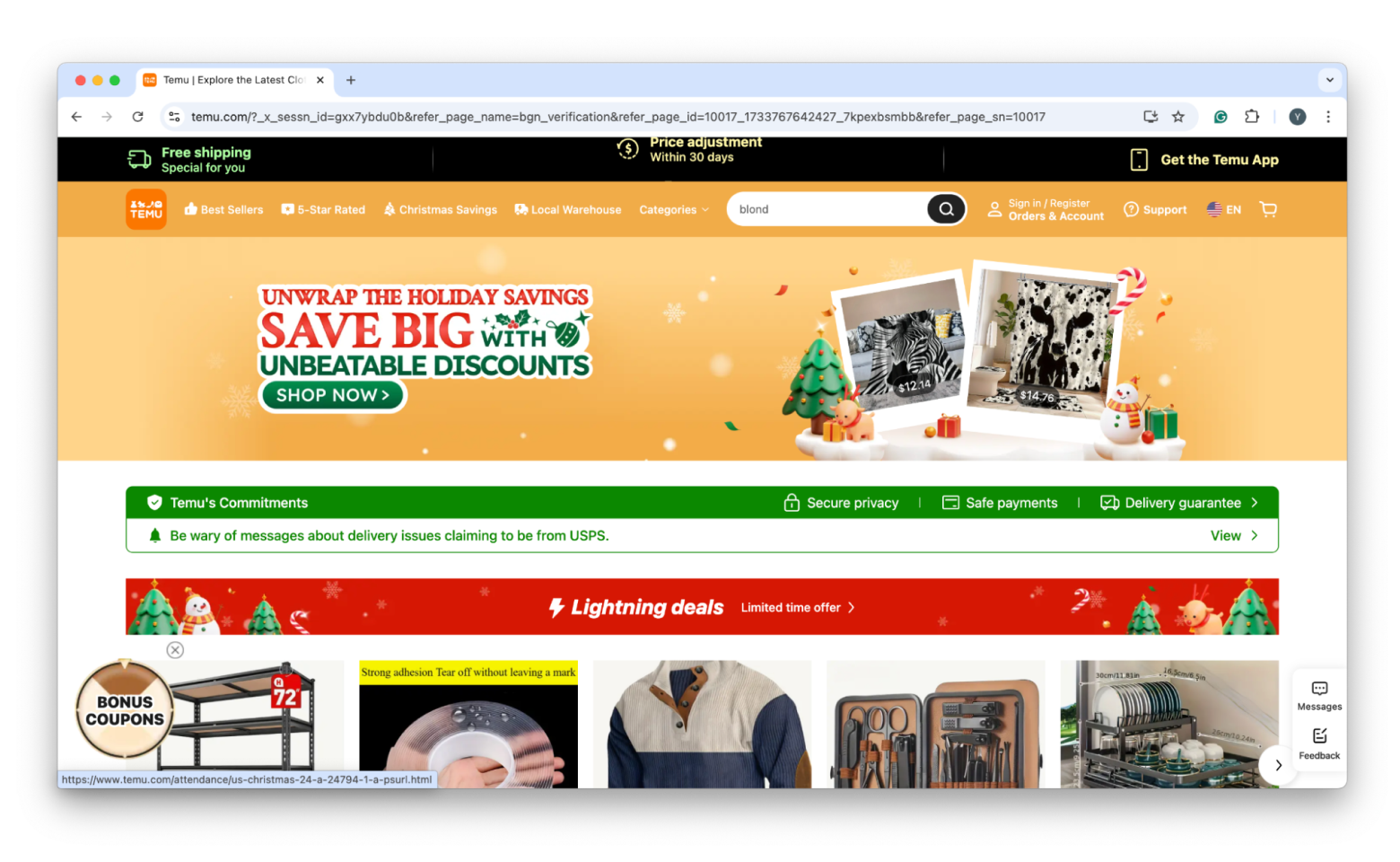 temu online shopping platform web