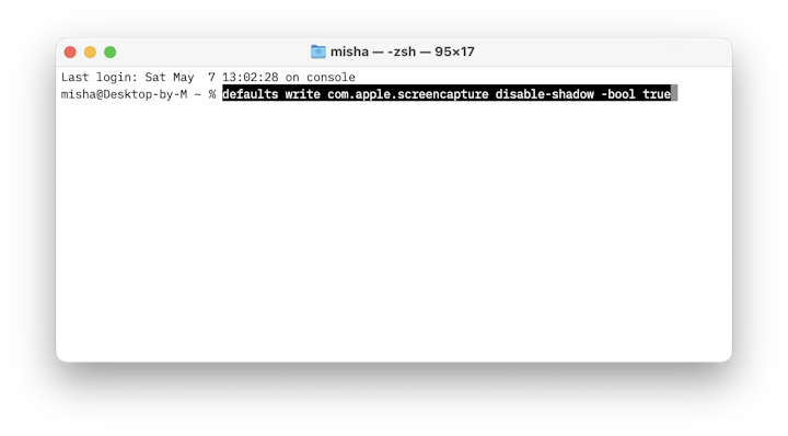 How to disable screenshot shadow on Mac
