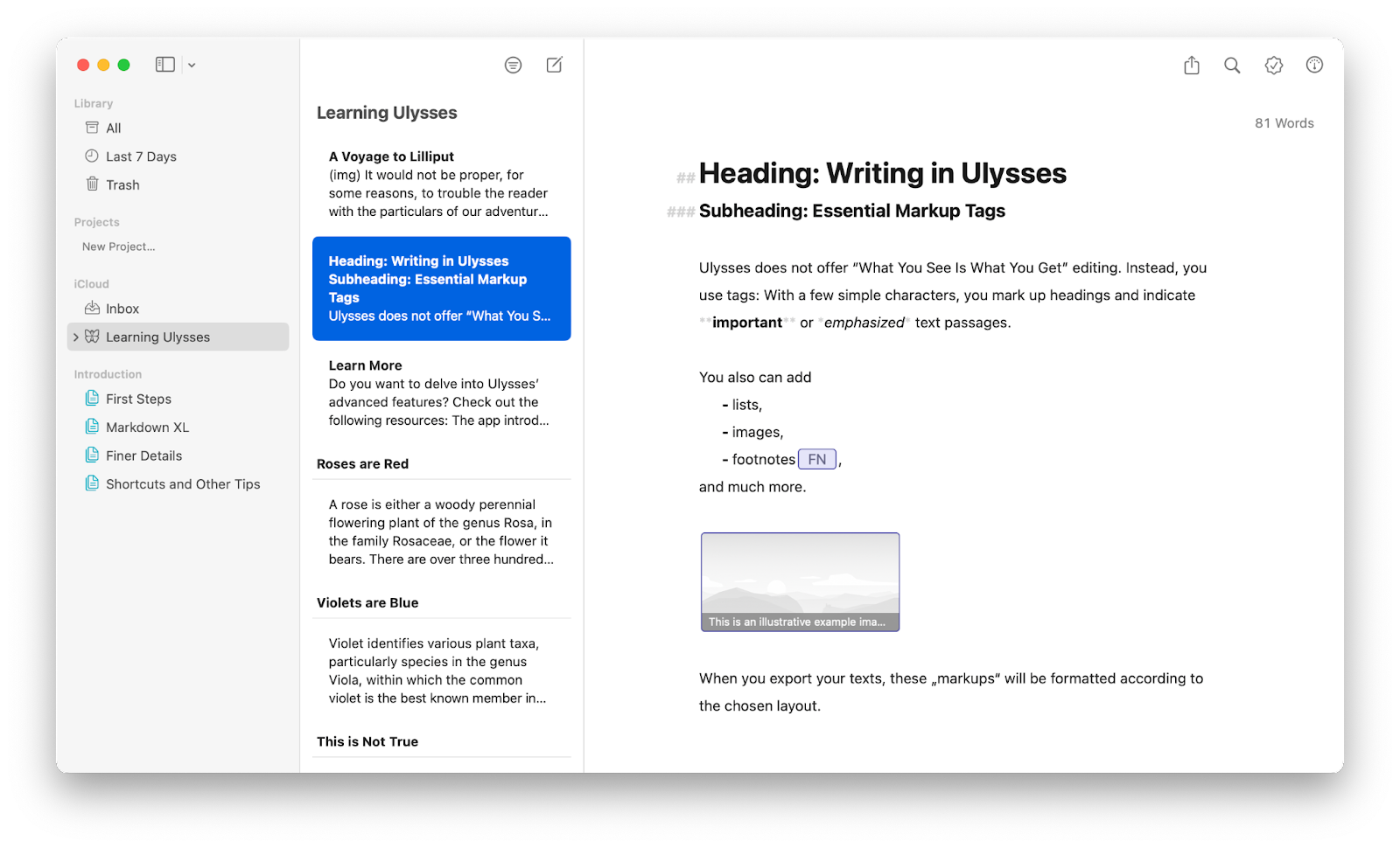 text editor ulysses