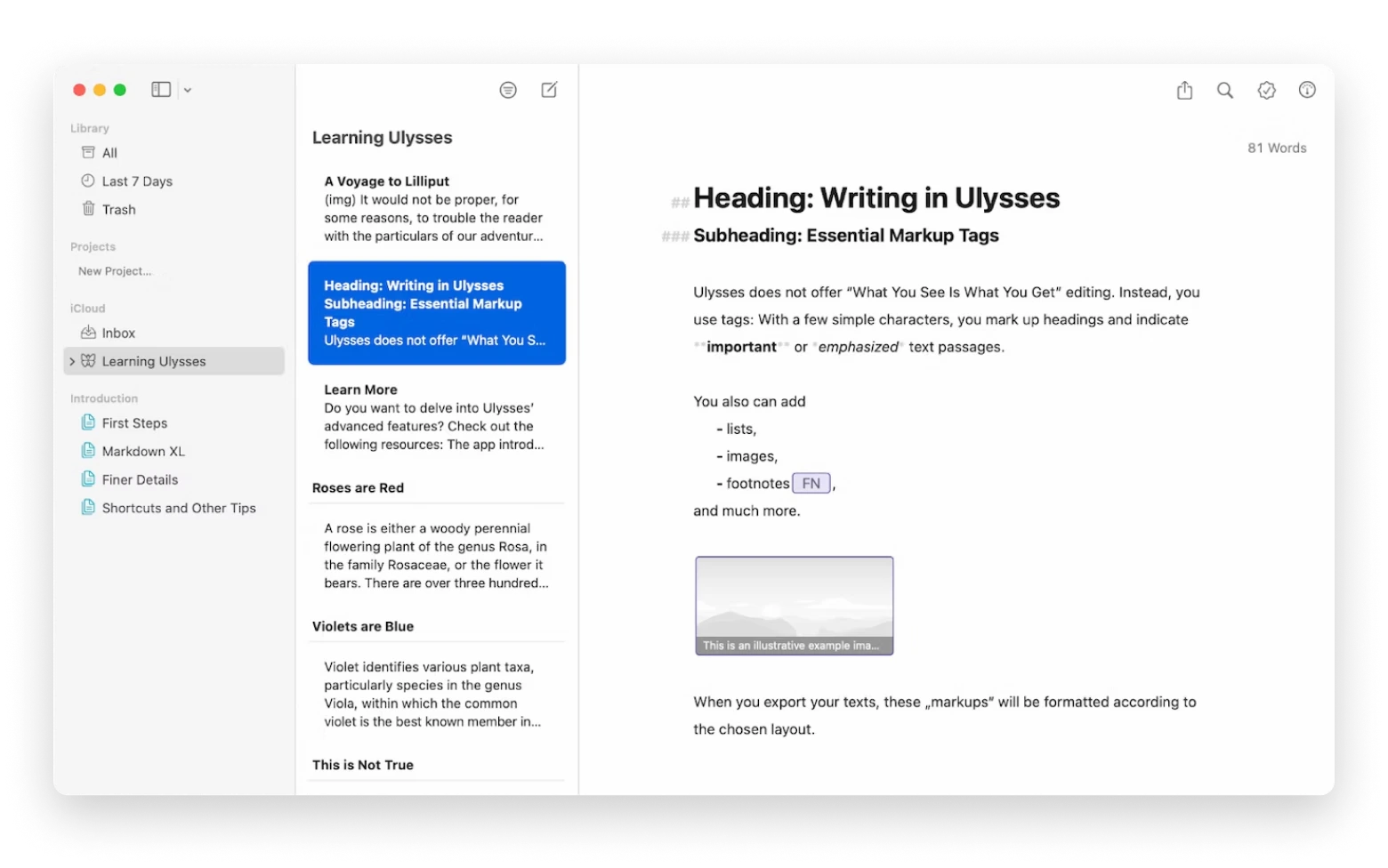 Ulysses text editor