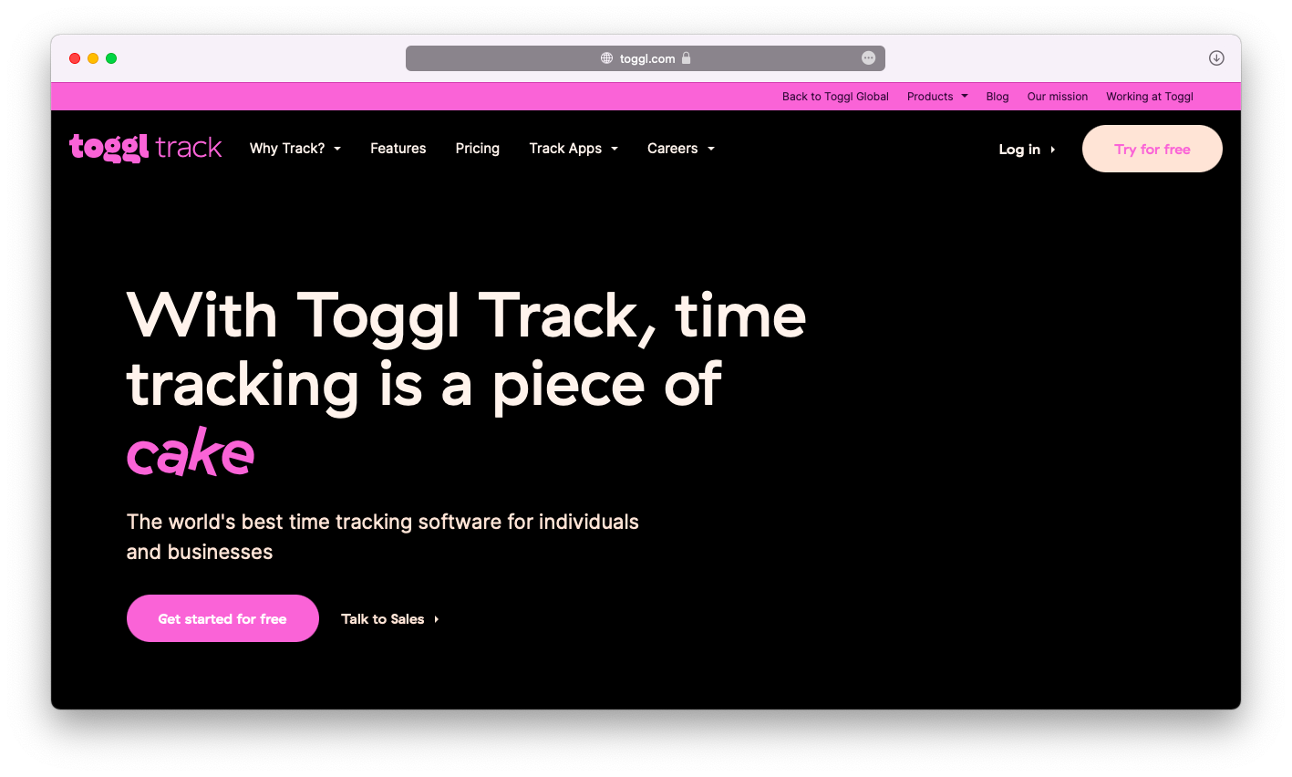 toggl time tracking mac