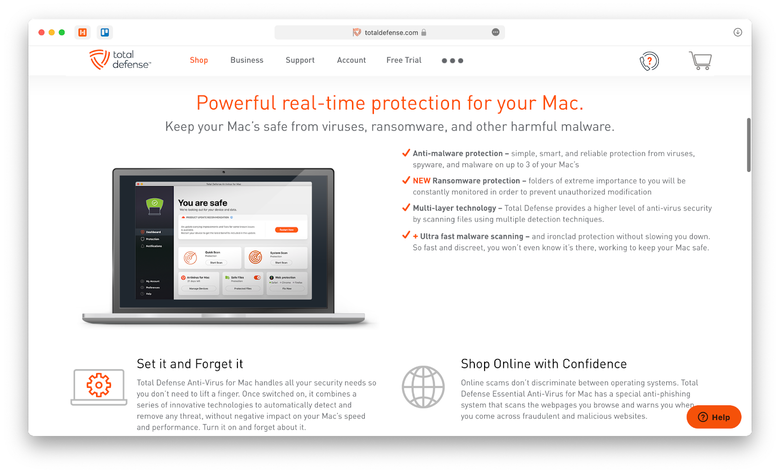    Total Defense Essential Antivirus Mac 