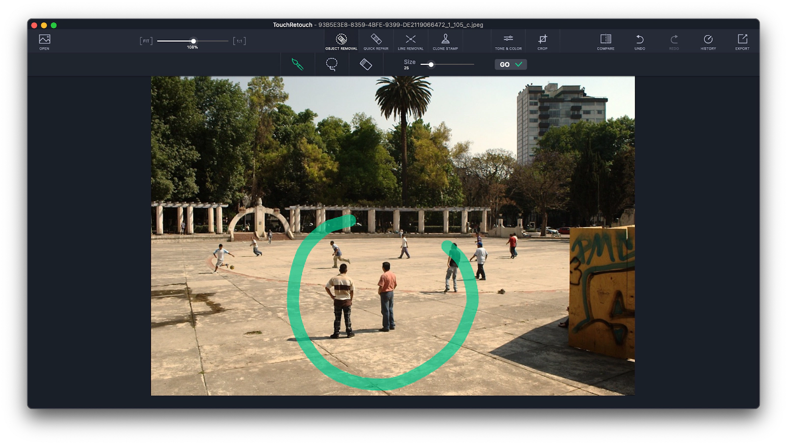 Remove objects from photos using TouchRetouch