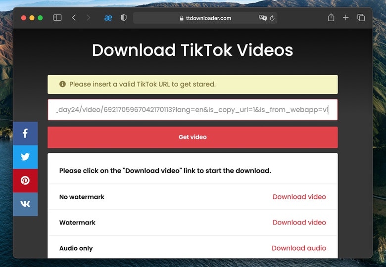 a free TikTok downloader