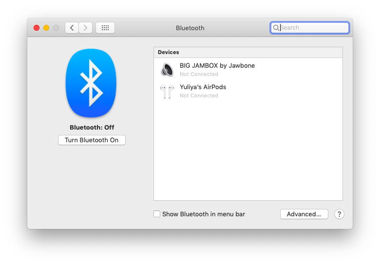 Activer le Bluetooth sur Mac