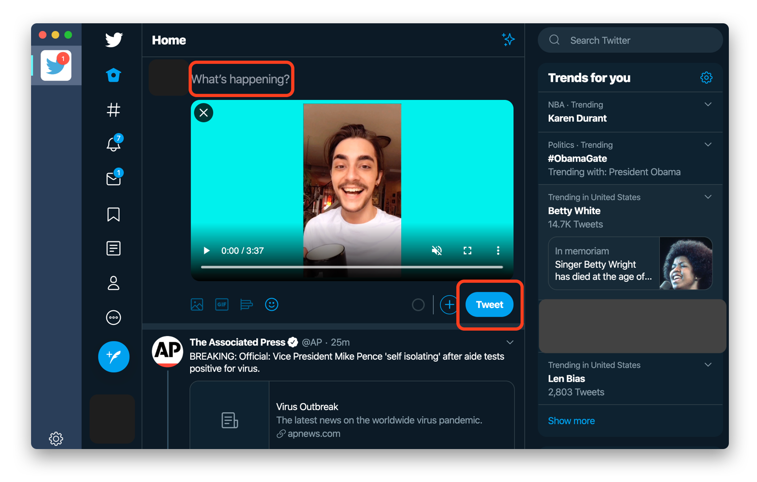 share video Twitter