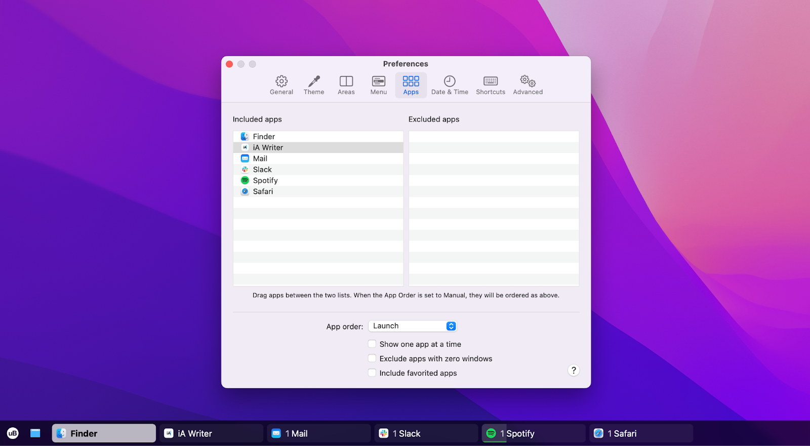 customize Dock