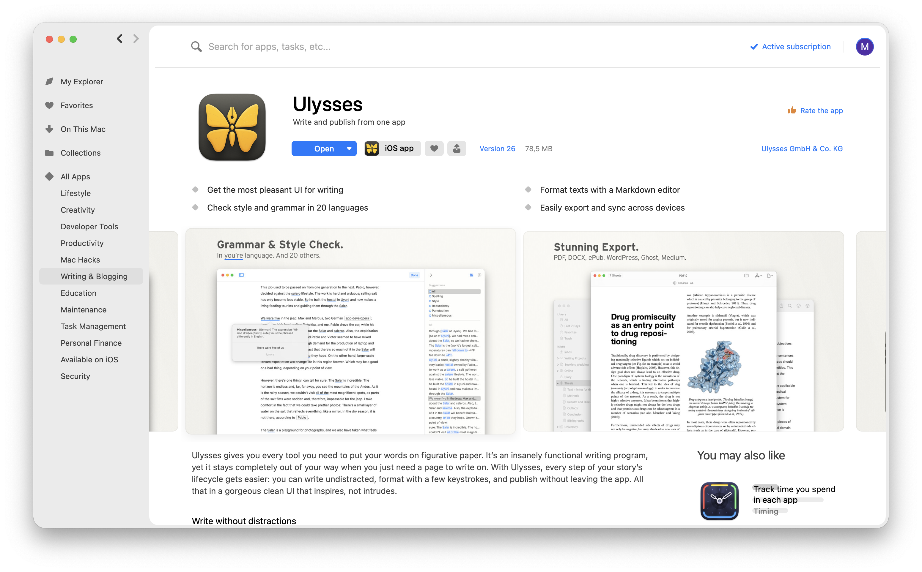Ulysses app
