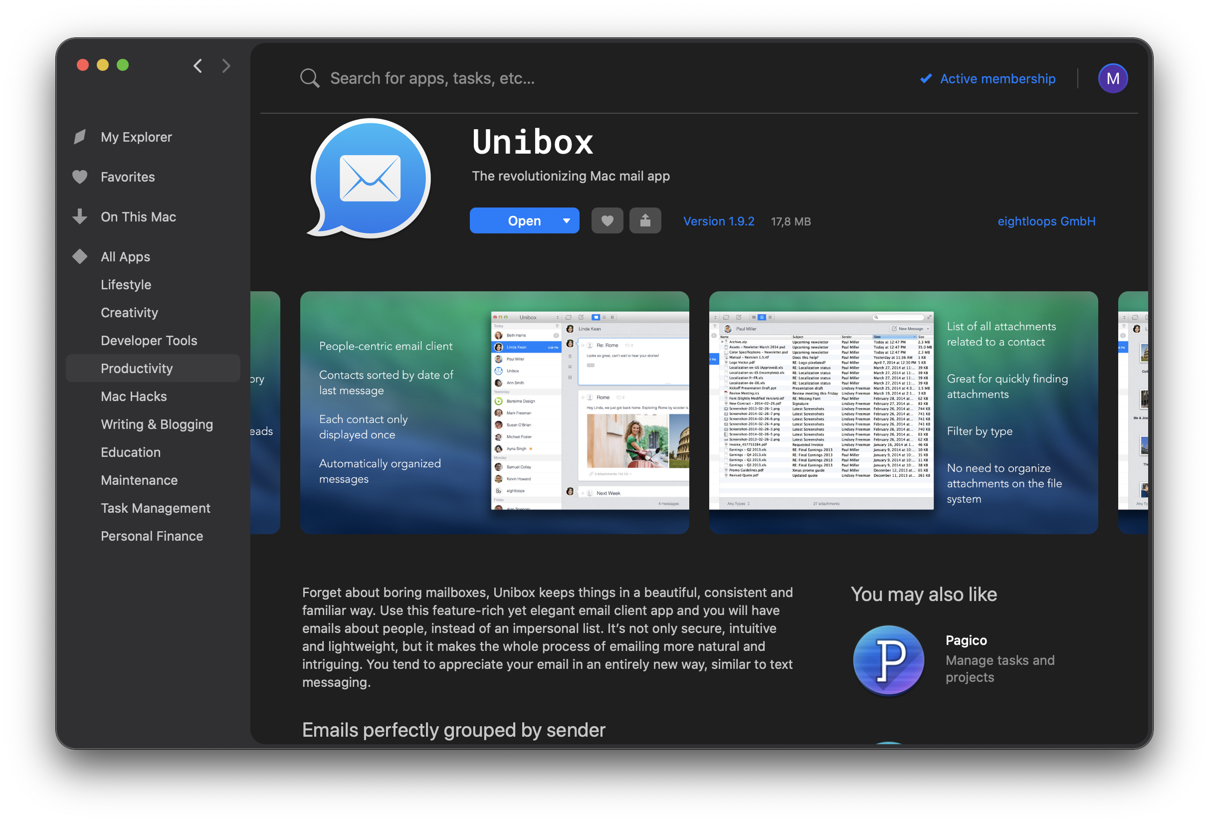 Unibox Gmail client