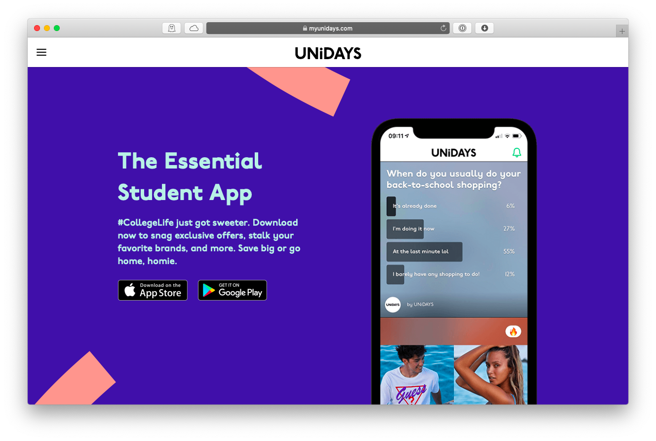 Unidays discount Apple student