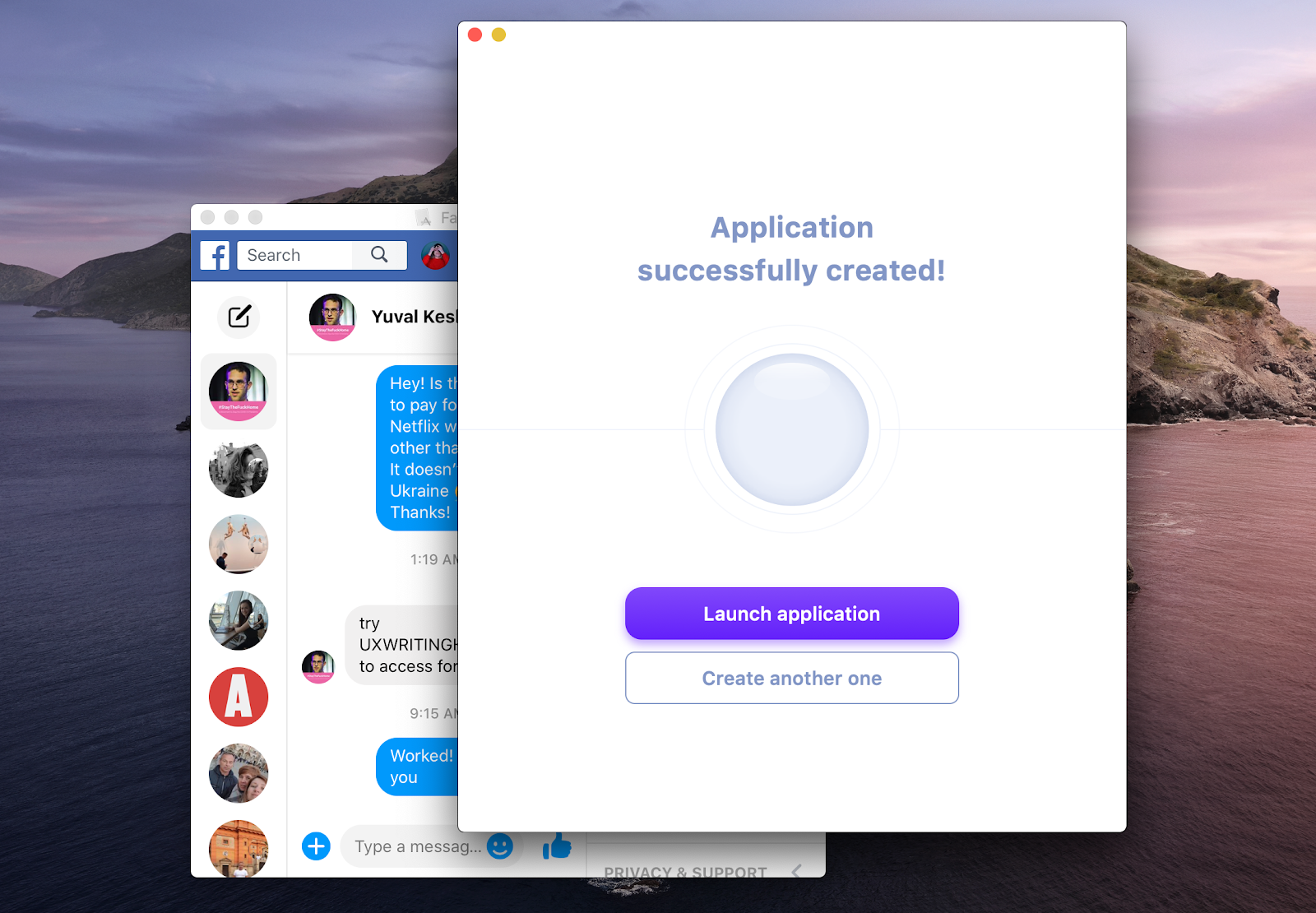 facebok messenger mac app