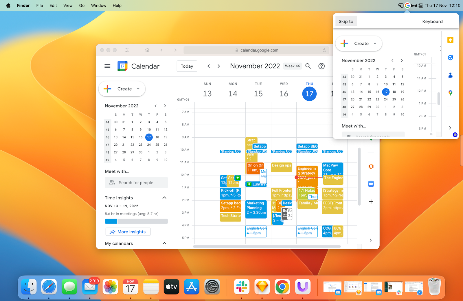 Can you get a Google Calendar widget on Mac?