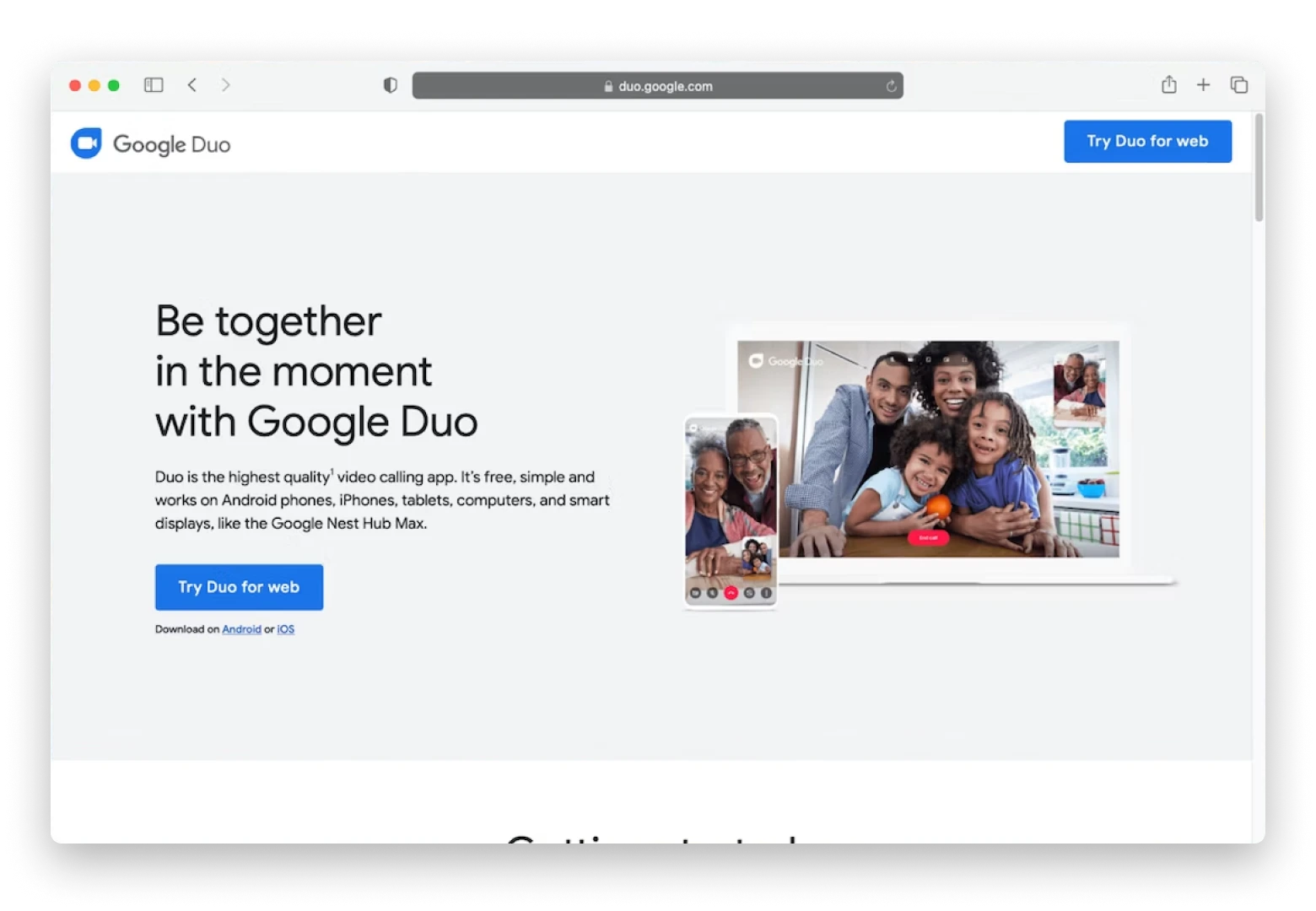 use google duo on mac