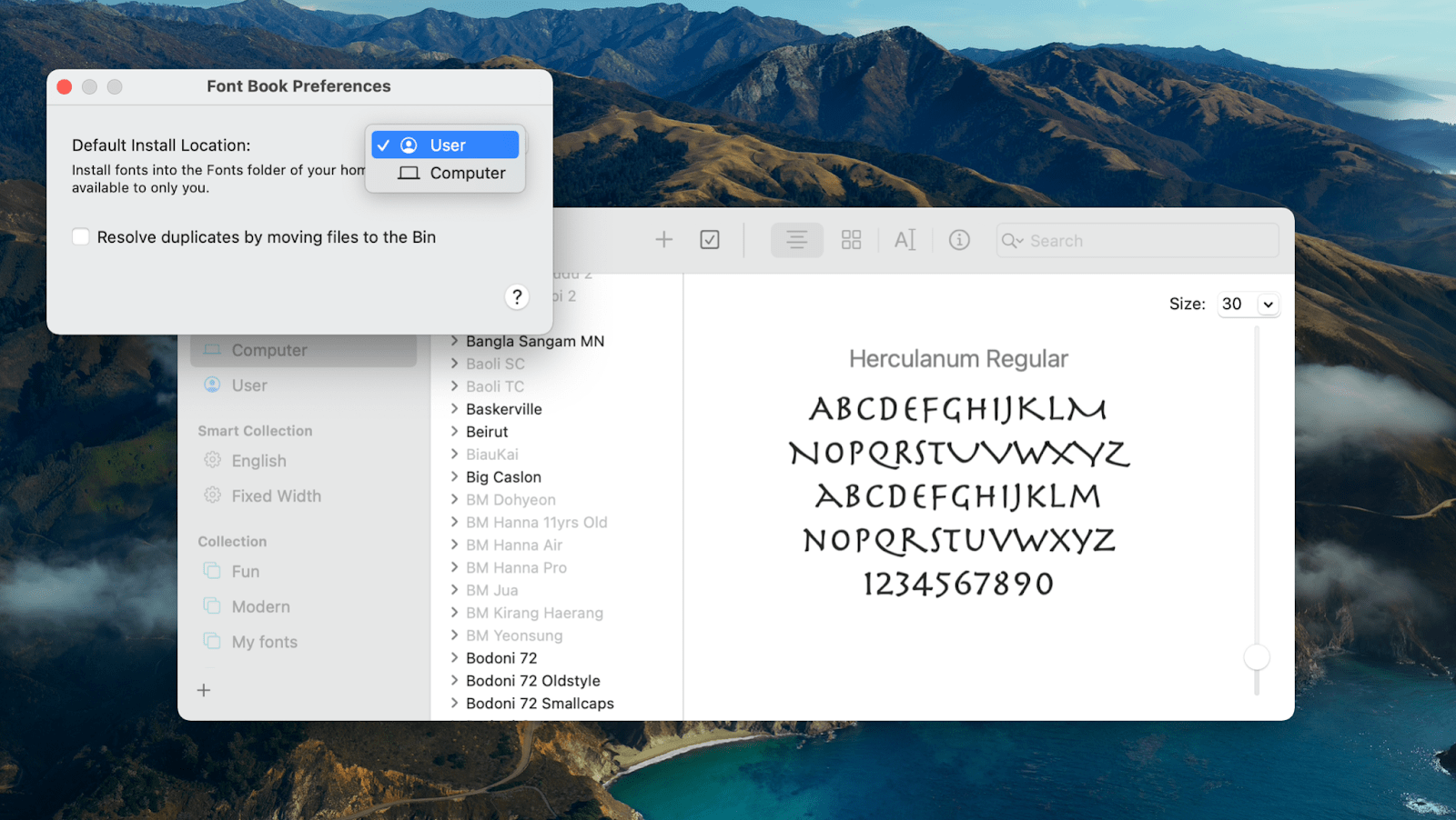 font book mac not installing fonts