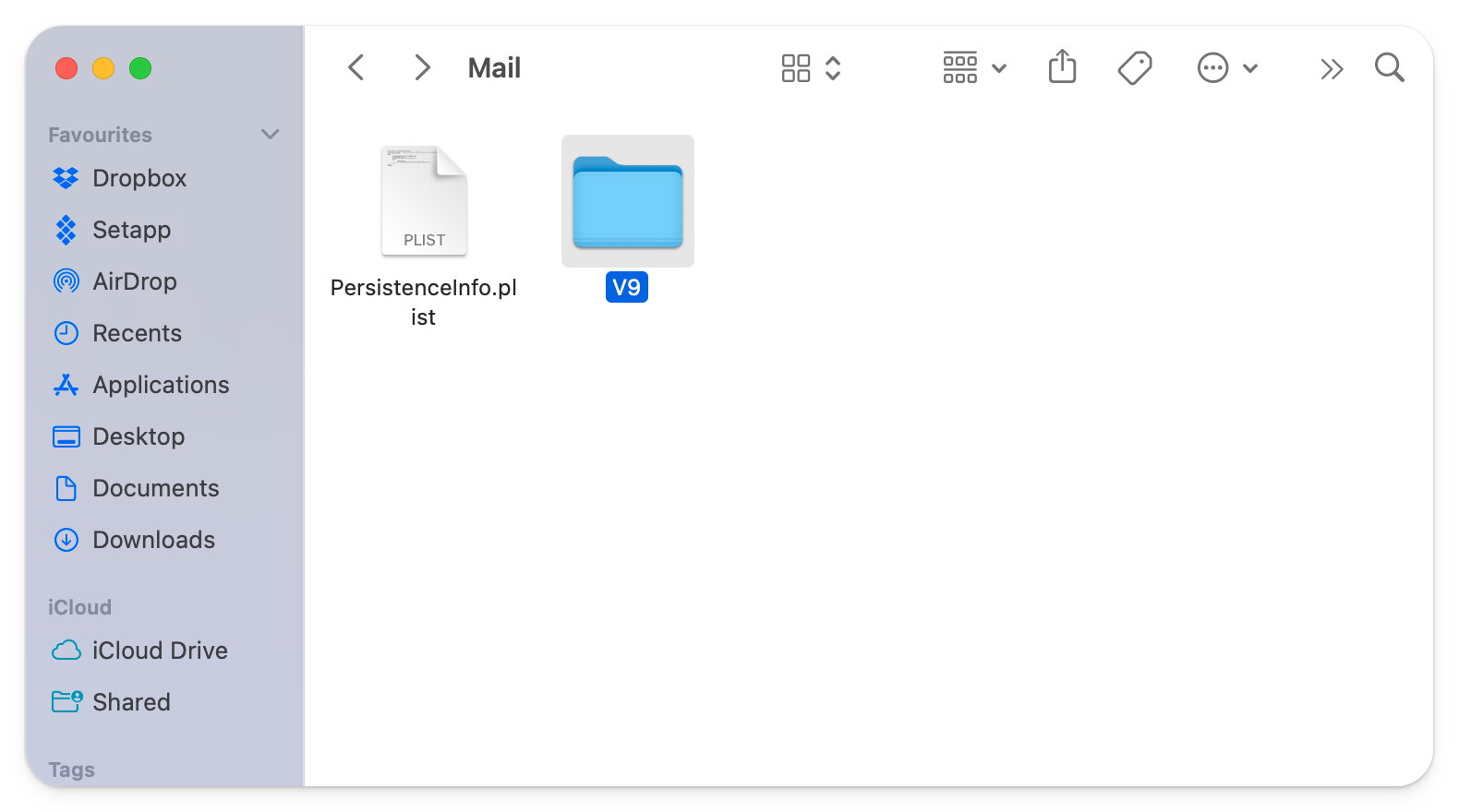 mail data folder
