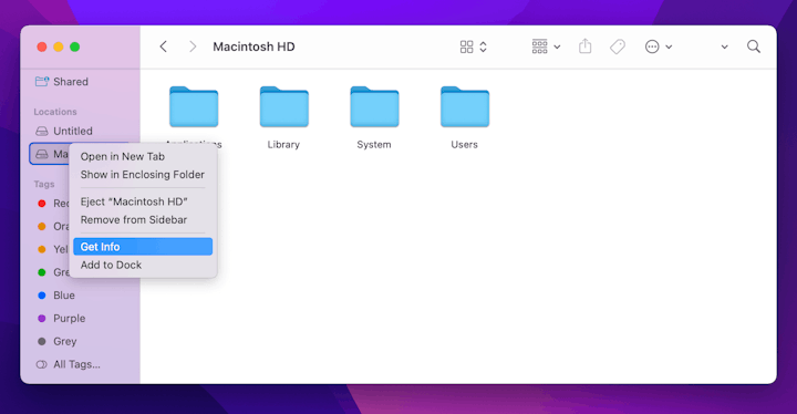 how to find storage space on mac