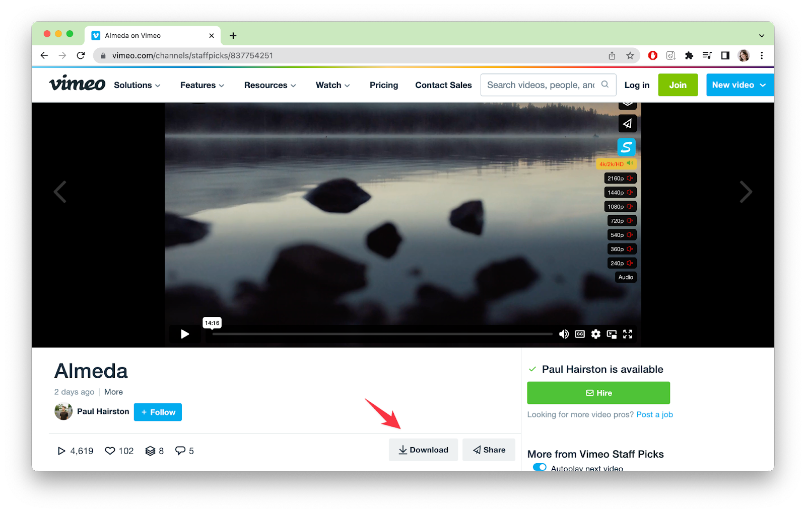 vimeo video downloader safari extension