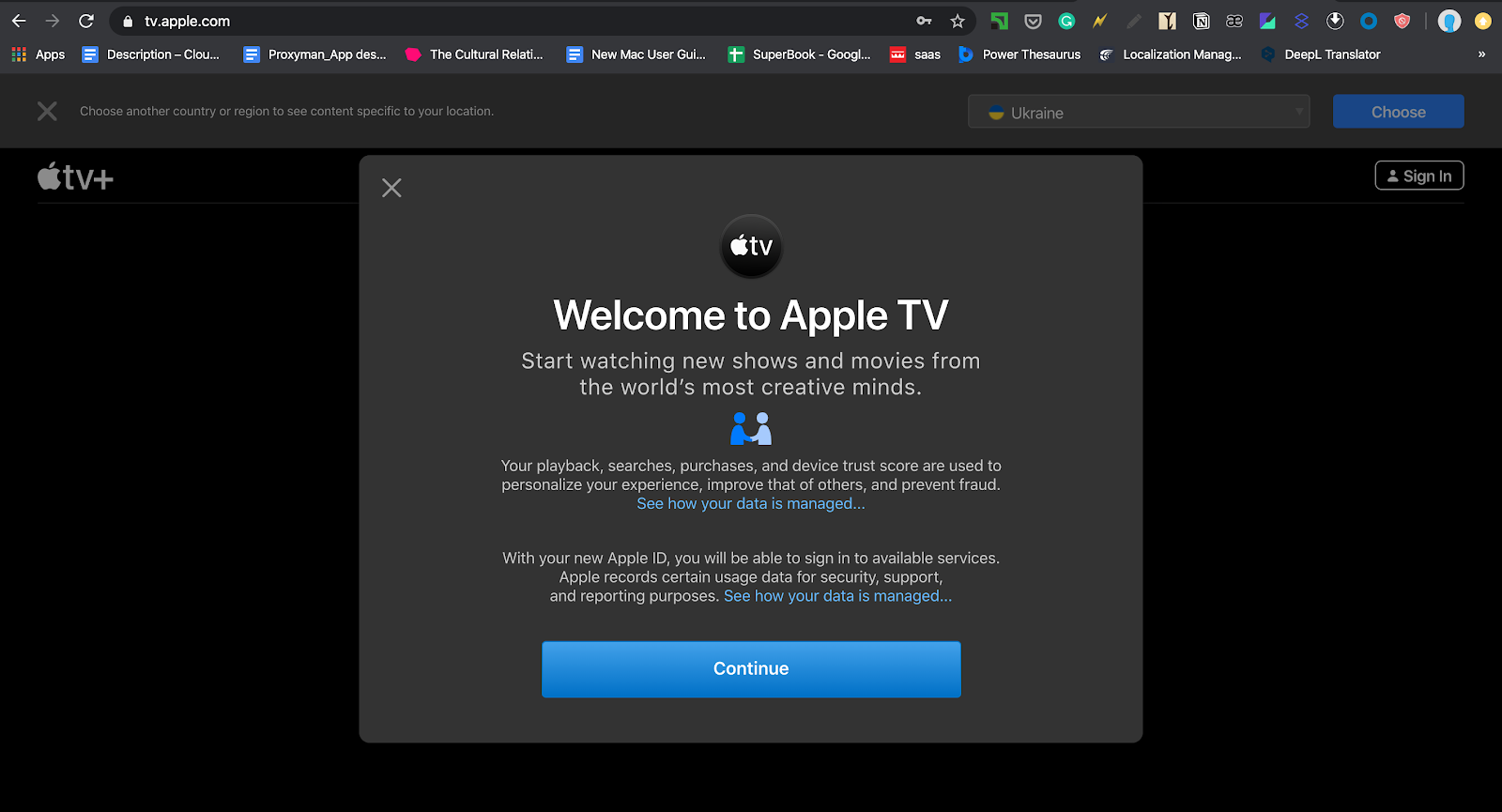 watch Apple TV+ on the web