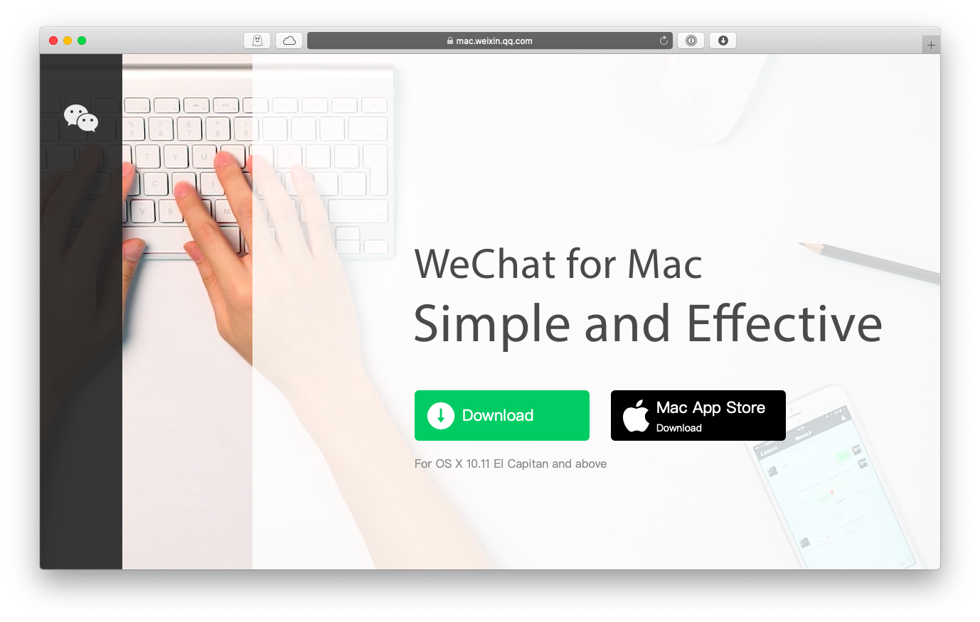 wechat for mac air
