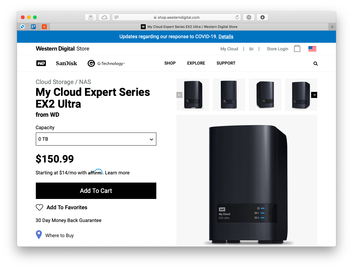 Western Digital My Cloud Expert NAS storage solution