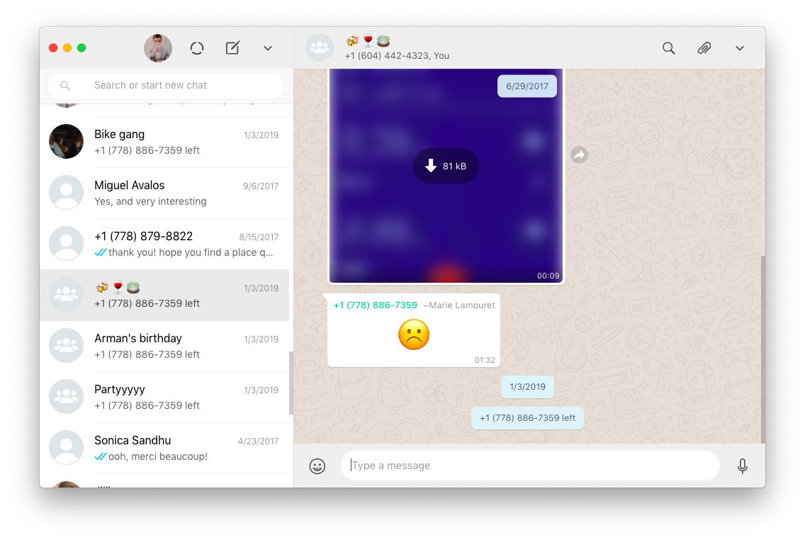 whatsapp pour mac os