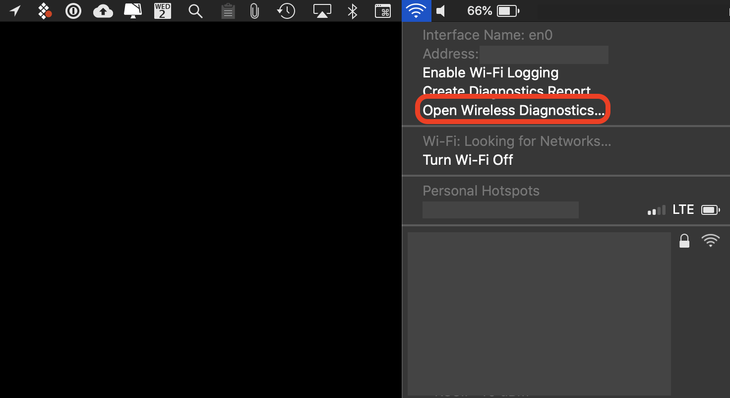 manage wifi for mac os