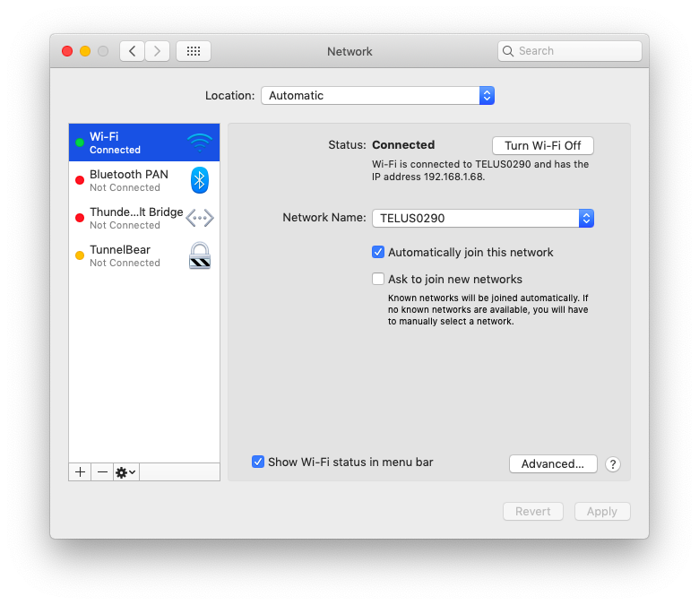 how remove wifi network from mac