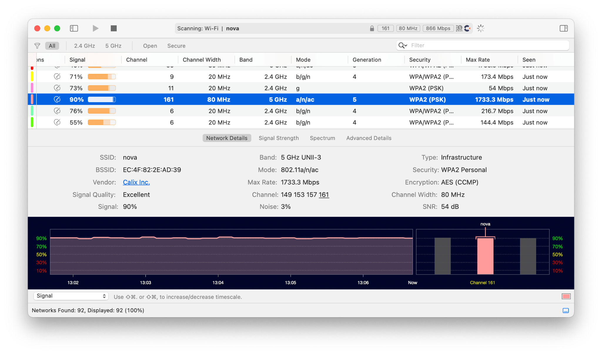 wifi explorer internet mac