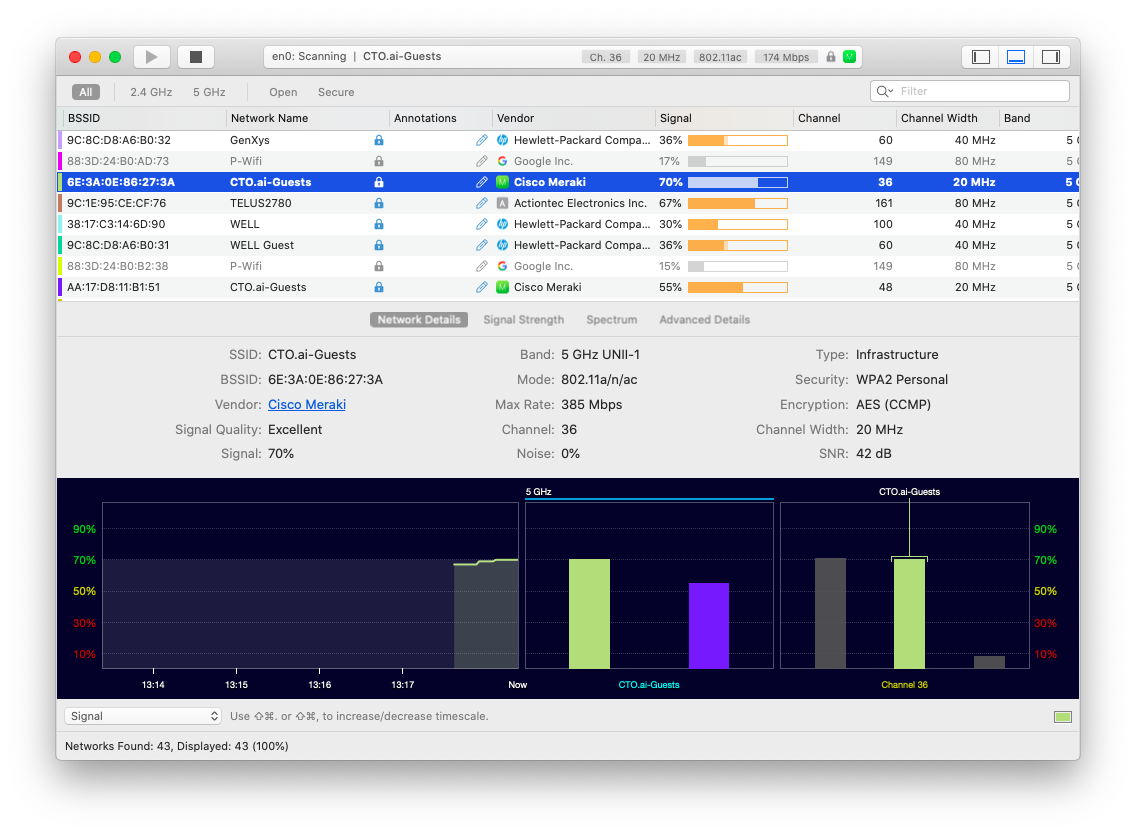 WiFi Explorer Mac scan wifi troubleshoot