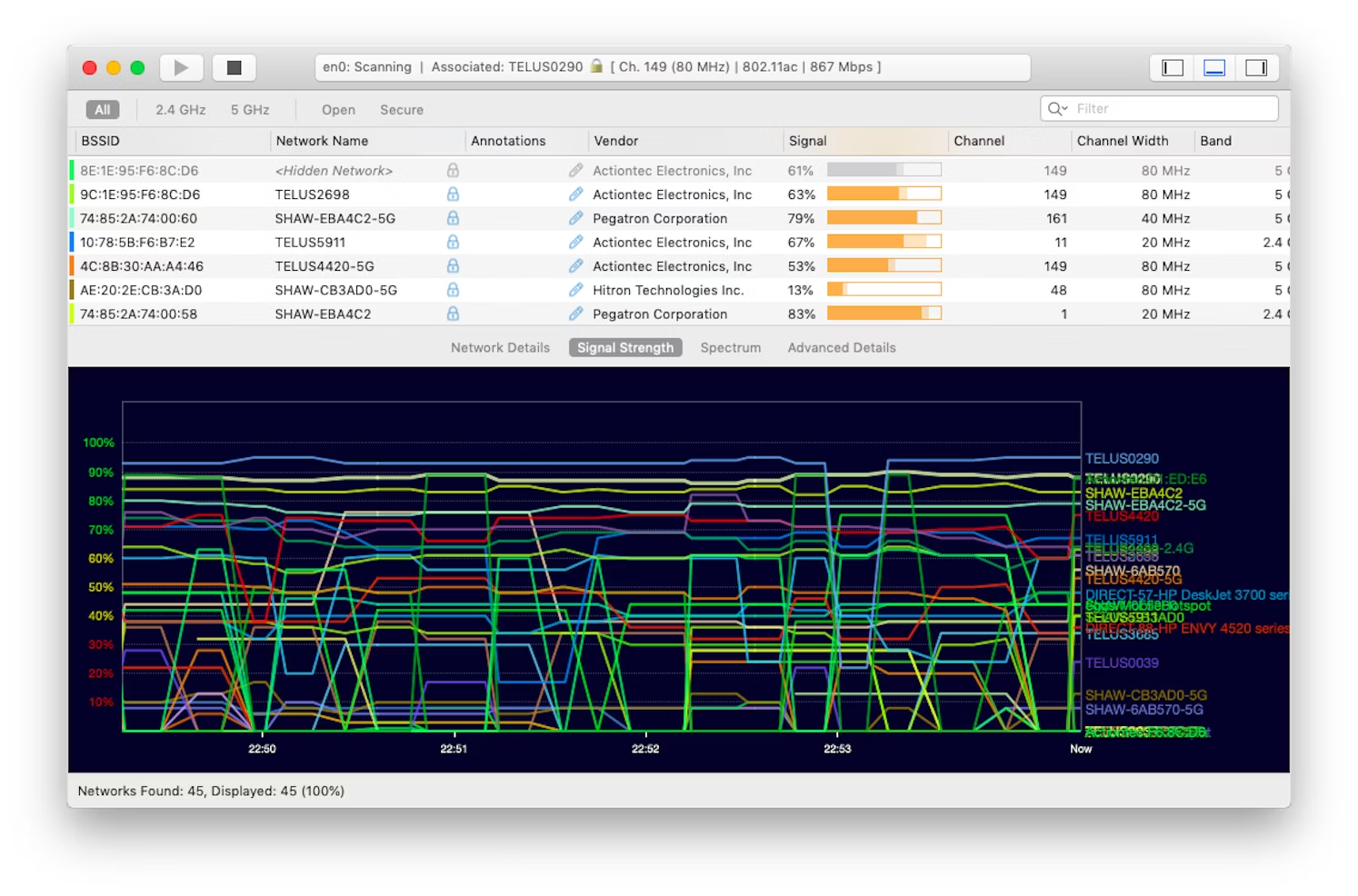 wifi explorer network analysis