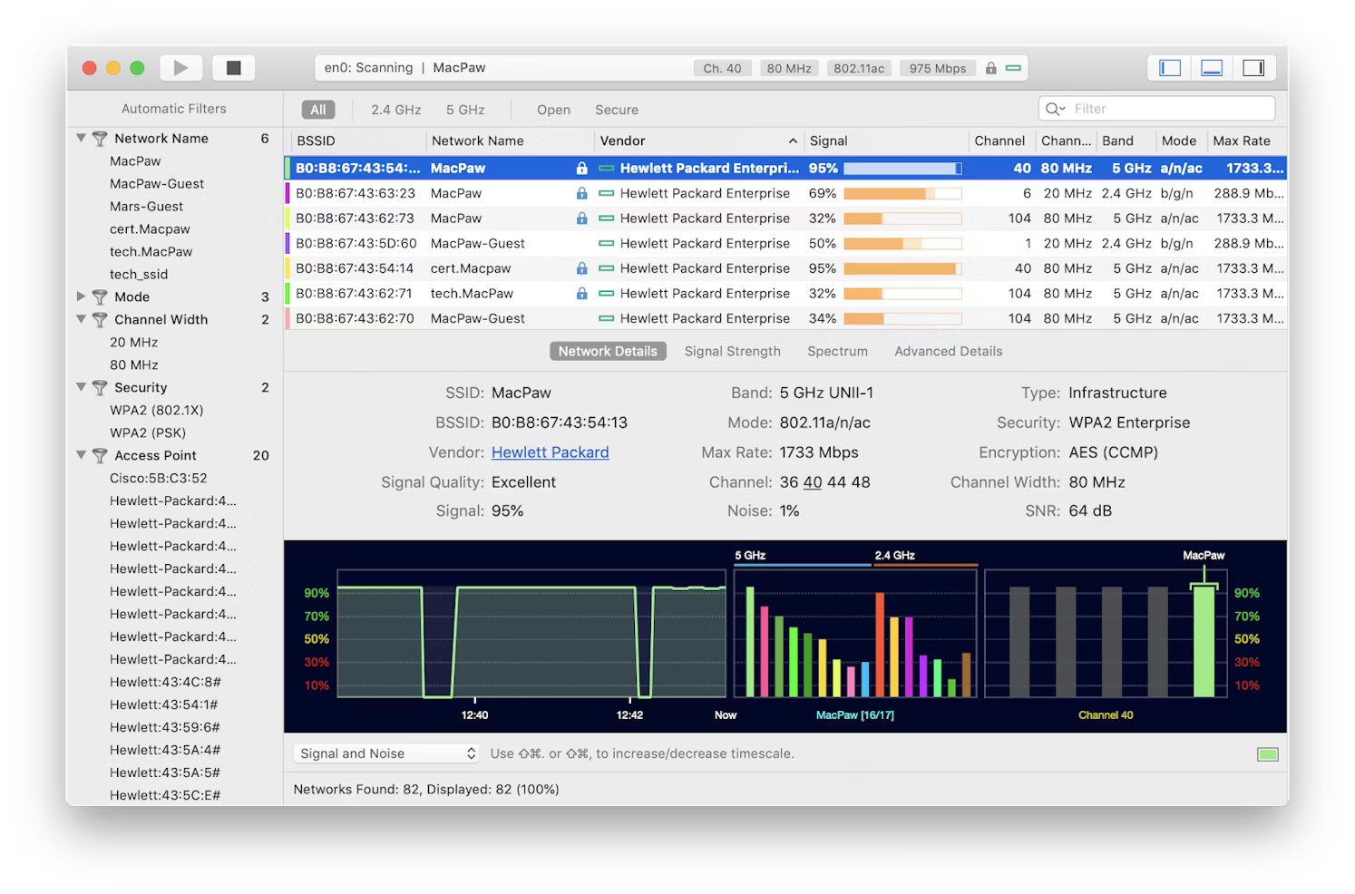 check network signal strength