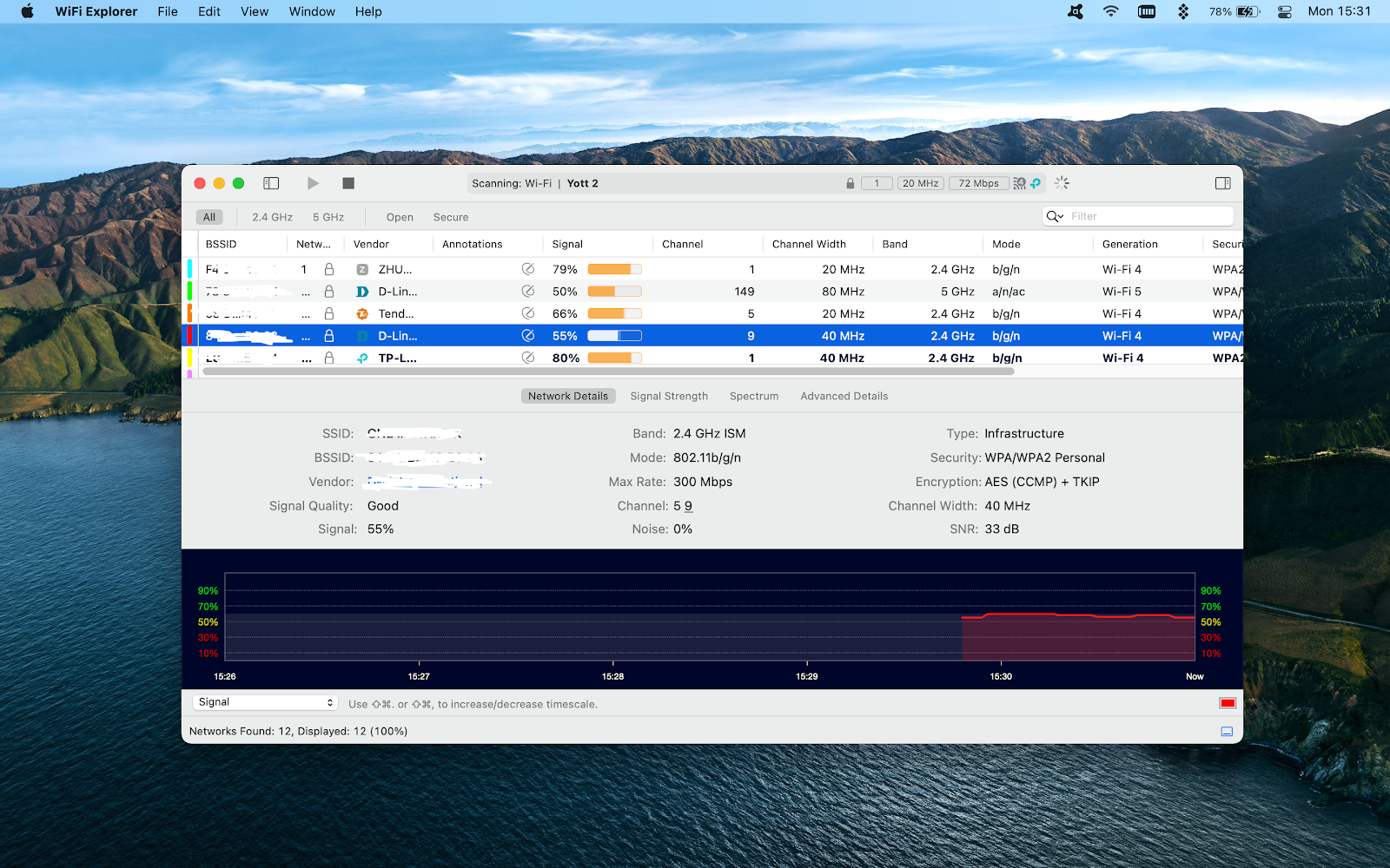 verifica el WiFi con WiFi Explorer