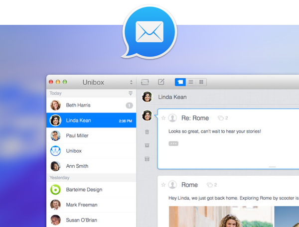 Organize your email messages with Unibox