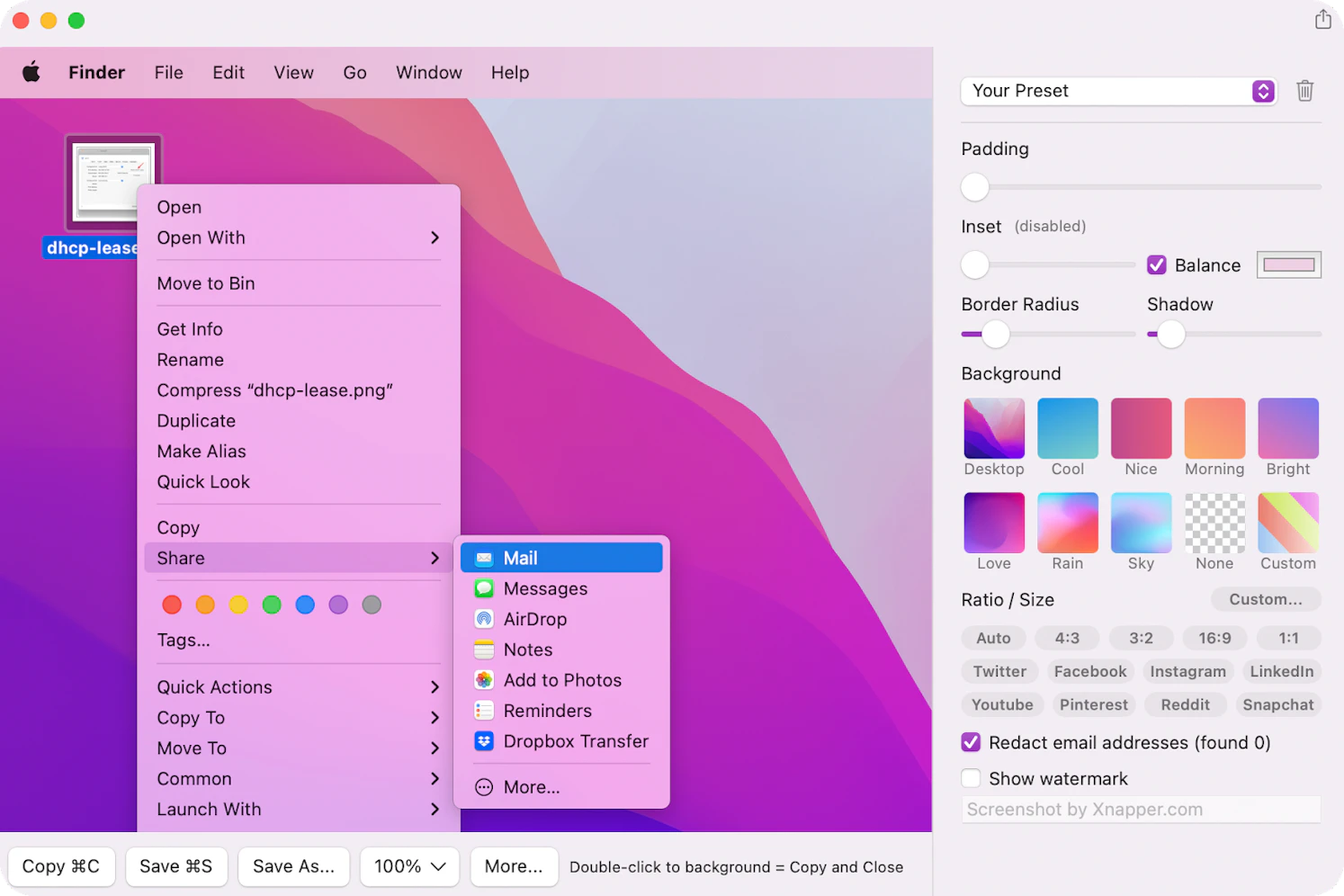 How to send a screenshot