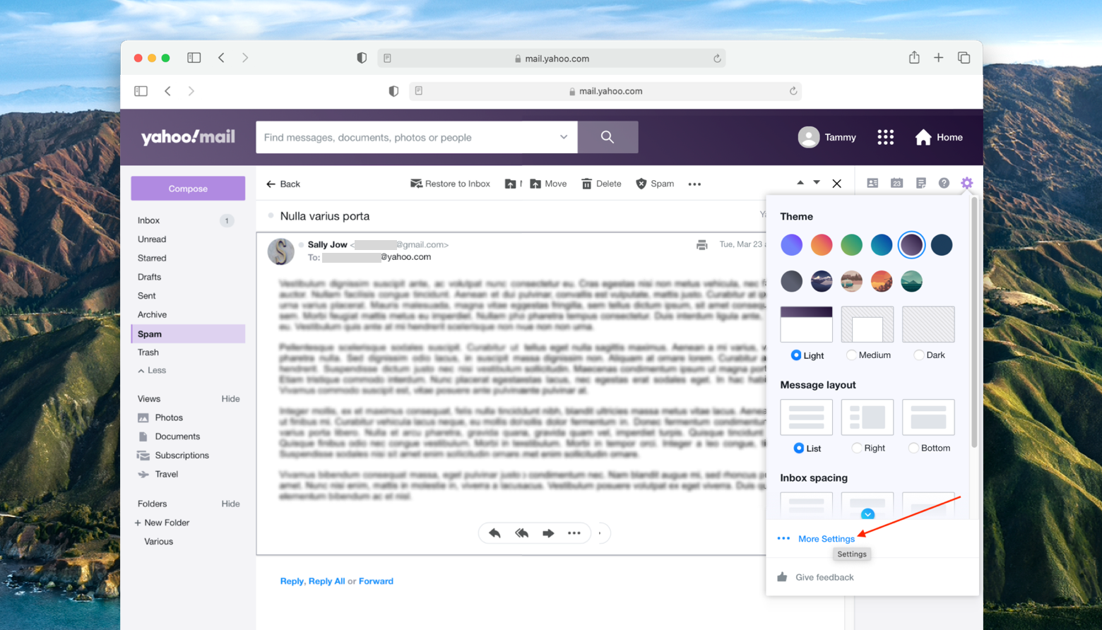 how to block emails on yahoo mail