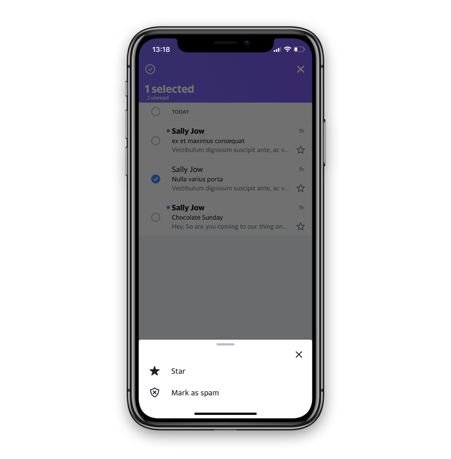 block email on yahoo mail app